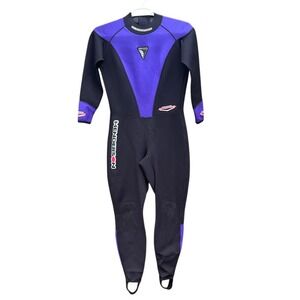 Henderson USA Aquatics Women's SZ XL Wetsuit Black & Purple, Stirrups Microprene